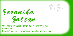 veronika zoltan business card
